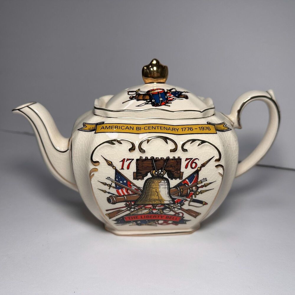 Sadler English Cube Teapot Special Edition Commemorative American Bi-Centenary
